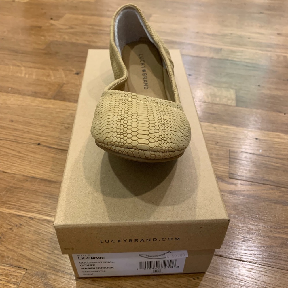 Lucky Brand Emmie Flat, Tan, 8.5
